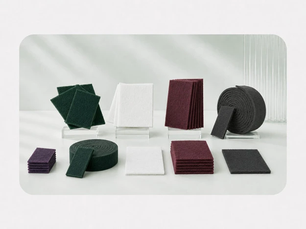 YION Industrial Non-Woven Abrasive Pads - Flexible Surface Treatment YION Industrial Non-Woven Abrasive Pads: Uniform Satin Finish, Conforms to Irregular Shapes, No Damage, for Metalworking, Woodworking, Automotive, Construction